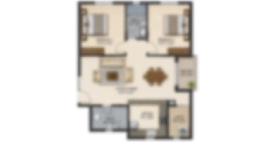 TopLaunch Manpada 2 BHK Floor Plan